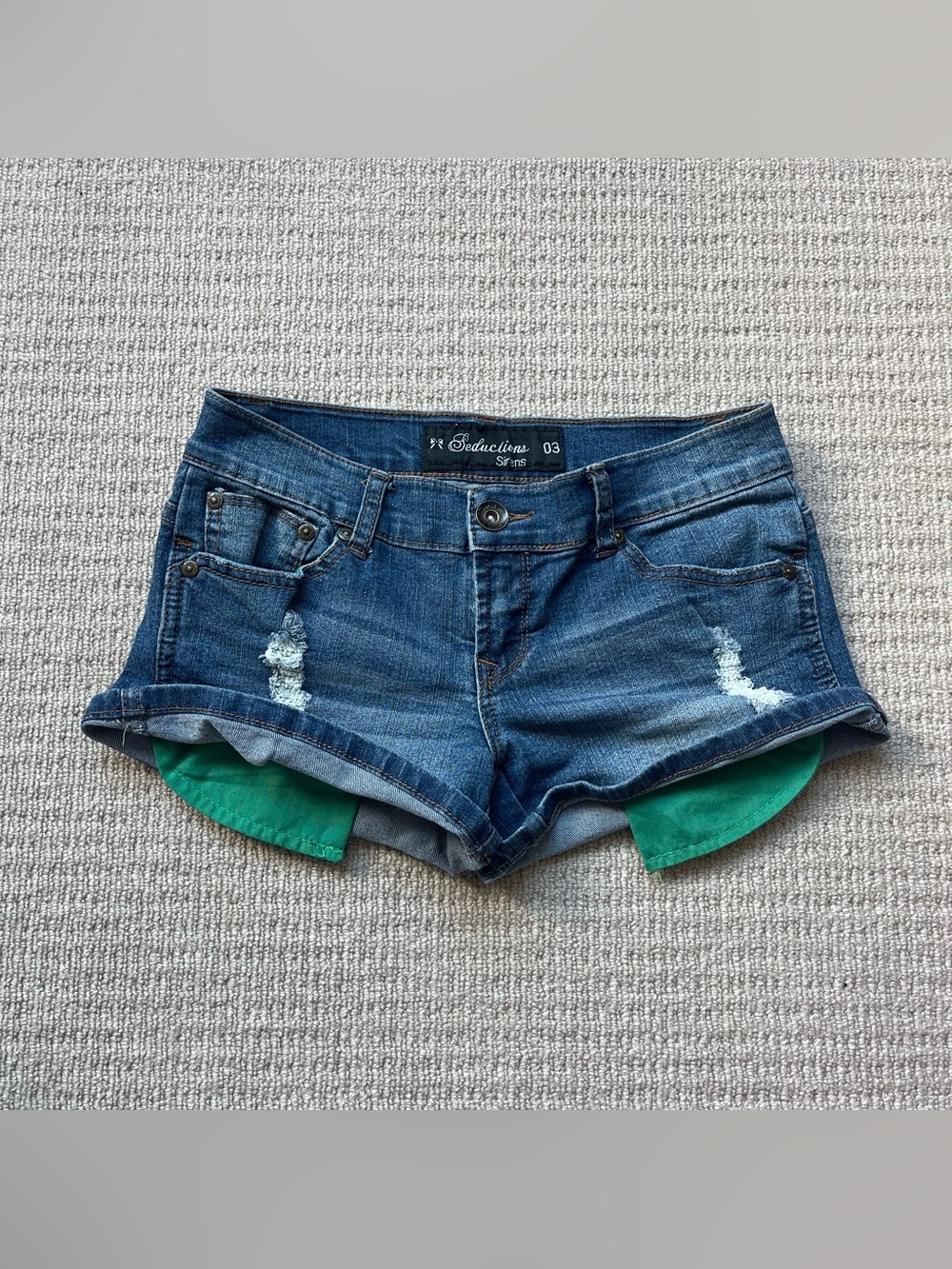 Y2K Seductions low rise denim shorts